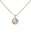 Burren - Sole Pendant Bezel-Set CZ Solitaire Necklace
