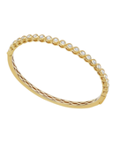 Gold Plated CZ Rubover Bangle