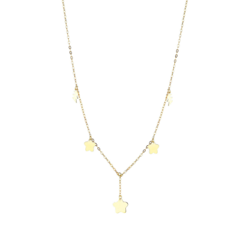 9ct Gold Star Drop Necklace