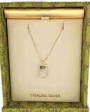 Stone set Gold Plated Necklace (free engraving)