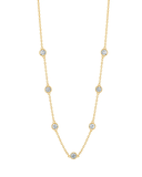 Gold CZ Rubover Chain Necklace