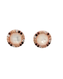 Rose Gold Smokey quartz Studs