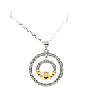 Two tone Claddagh Necklace