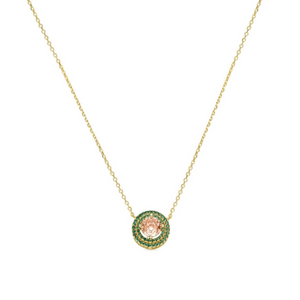 LUXENDER Necklace with Champagne Zirconia