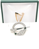 Tara Brooch with Green stones