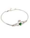 Birthstone Claddagh Bangle