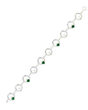 Silver & Green CZ Claddagh Bracelet
