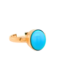 Turquoise Oval gold ring