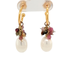 Pearl & Bead hoop earrings