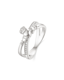 CZ cross over Claddagh Ring