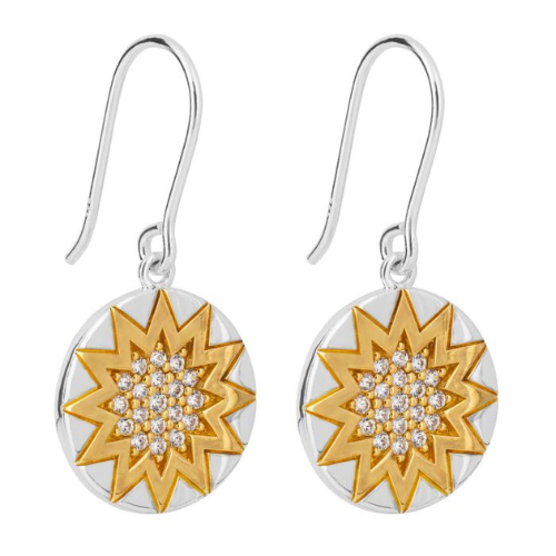 Day and Night Drop Earrings with Cubic Zirconia