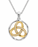 Circle Two Tone Celtic Pendant