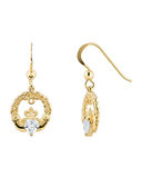G/PL Claddagh Drop Earrings