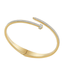 Gold Plated CZ Nail Bangle