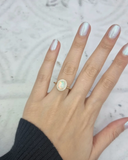 Opal & Diamonds Cluster Ring