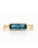 Blue Topaz & Diamond ring