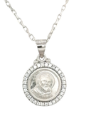 Stone Set Padre Pio Medal