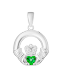 May Birthstone Claddagh Pendant