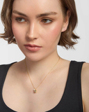 Gold Plated Ball & Pearl Charm Necklace