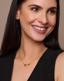 G/P CZ Mum Beaded Necklace