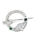 Tara Brooch with Green stones