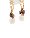 Pearl & Bead hoop earrings