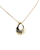 Teardrop Gold CZ Necklace
