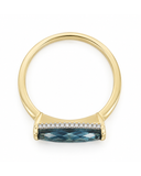 Blue Topaz & Diamond ring