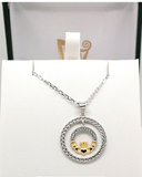 Two tone Claddagh Necklace