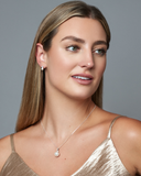 Pearl and CZ Drop Earrings