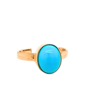 Turquoise Oval gold ring