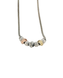 Three tone silver bracelet