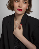 Gold Plated CZ Rubover Chain Bracelet