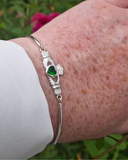 Birthstone Claddagh Bangle