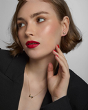 9ct Gold CZ Bow Stud Earrings