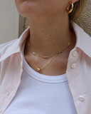 Gold Plated Five Nugget Necklace