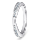 Brilliant Cut  V-Shaped Tapered Channel Set 0.33ct
