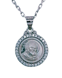 Stone Set Padre Pio Medal