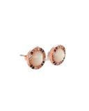 Rose Gold Smokey quartz Studs
