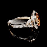 Citrine & Diamond Oval ring