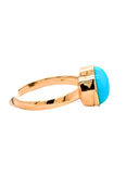 Turquoise Oval gold ring