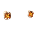 Amber clover stud earrings