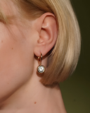Burren - Sole CZ Drop Huggie Earrings