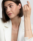 Gold Plated CZ Rubover Chain Bracelet