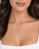 CZ Two Tone Claddagh necklace