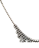 Silver tassle CZ necklace