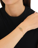 Rosefield Octagon XS Emerald Gold and Emerald Duo Bracelet