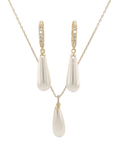 Peal CZ Necklace Gold Plated