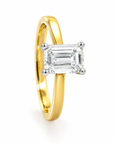 Emerald / Radiant Cut 2ct Lab Diamond Solitaire