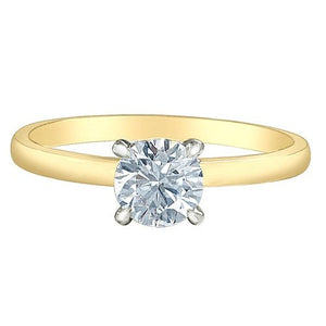 1.14ct Brilliant Cut Lab Diamond Solitaire Engagement ring with diamond Collar